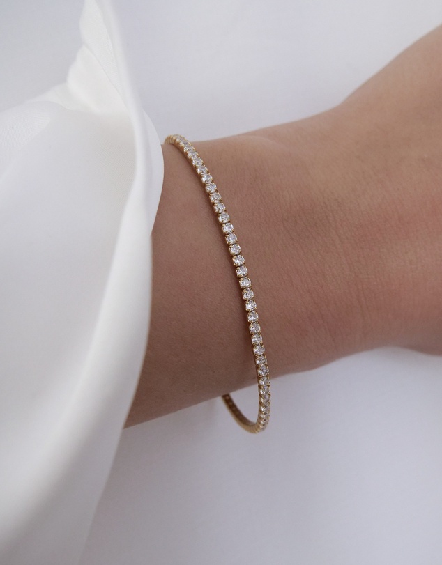 The Silver Collective - Tennis Bracelet Petite Gold