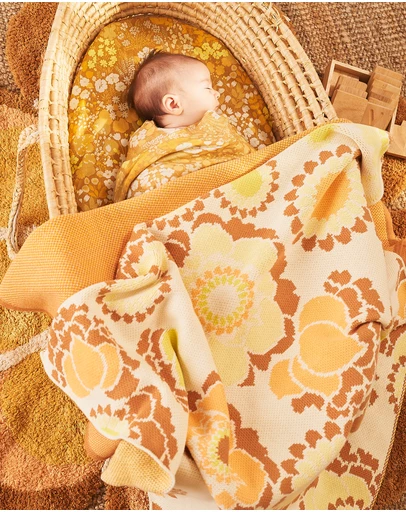 Banabae - Sunny Daze Floral Organic Cotton Blankie