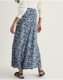 Seasalt - Seasalt Cornwall Navy Rose Skirt Ankle