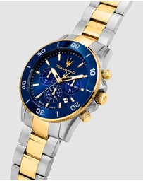 Maserati - Maserati Competizione 43mm Blue Two Tone Stainless Steel Watch