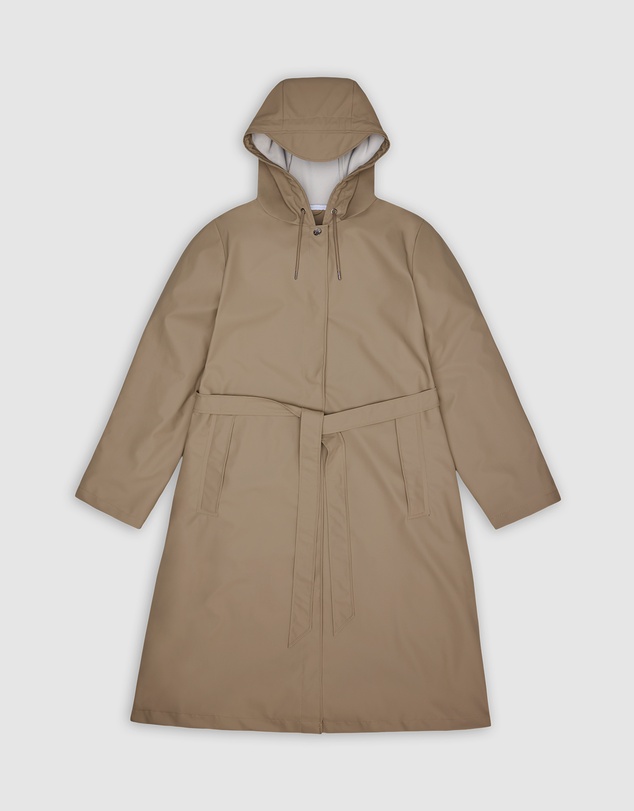 RAINS - A-Line Longer Women's Jacket Beige