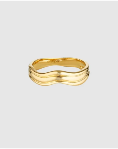 HOUSE OF SLANI - Adeline Wave Gold Ring