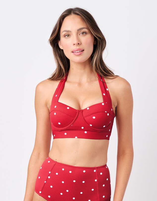UNE PIECE - Textured Original Bustier Balconette Bralette Bikini Top