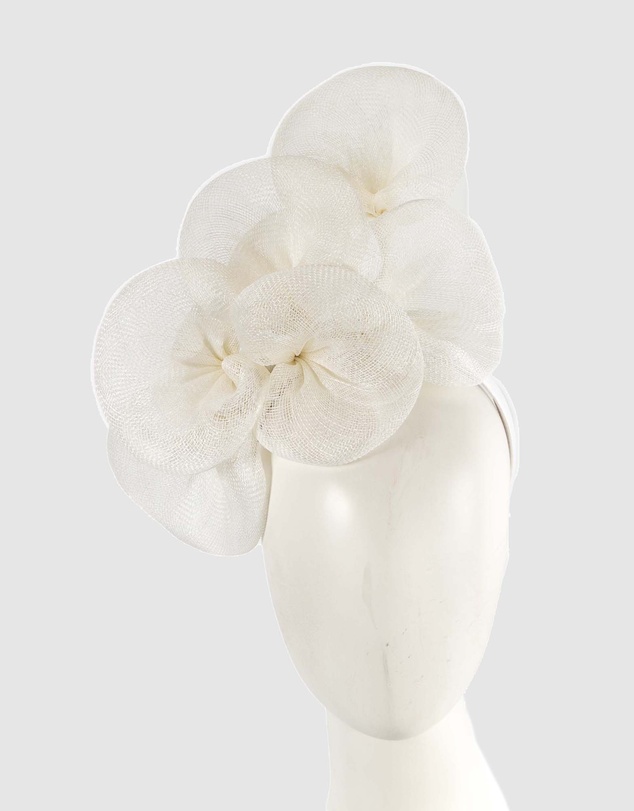 Max Alexander - Large Lilly White Flower Fascinator