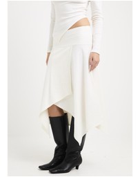 Alice In The Eve - Ashley Ribbed Assymetrical Wrap Skirt