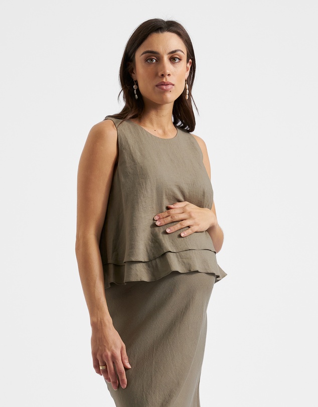 Ripe Maternity - Peyton Linen Nursing Top
