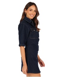 Petal & Pup - Rev Mini Dress - Dark Denim
