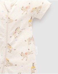 Purebaby - Rib Short Sleeve Growsuit -Kids-Babies