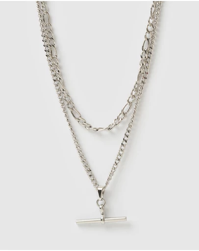 Arms Of Eve - Marcella Double Stack Silver Necklace