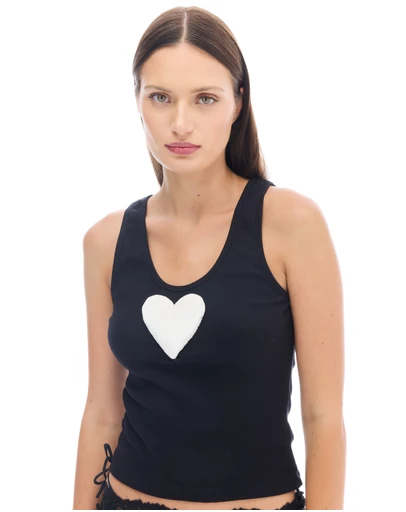 THE TALES - We Love 3D Velvet Heart Singlet