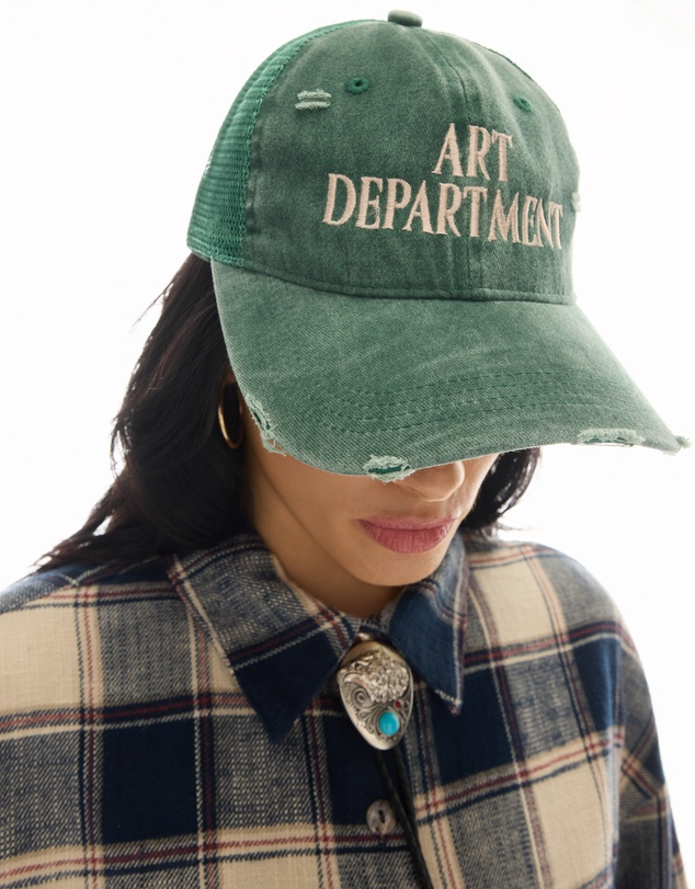 THE TALES - Destroyed Art Department Green Trucker Cap