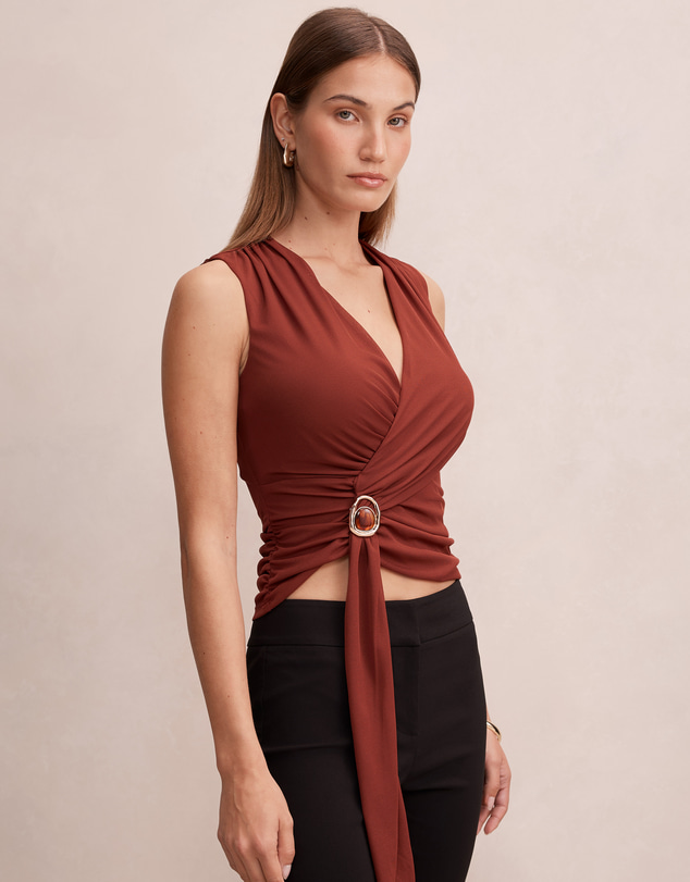 Forever New - Candice Hardware Wrap Top