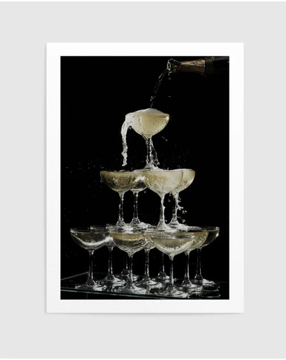 Olive et Oriel - Champagne Fountain Art Print