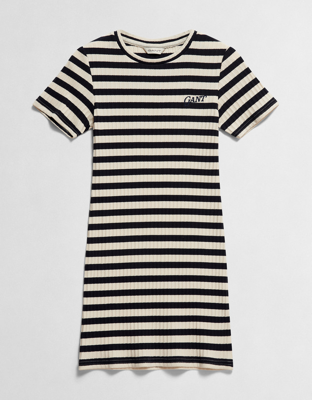 Gant - Striped Rib T-Shirt Dress