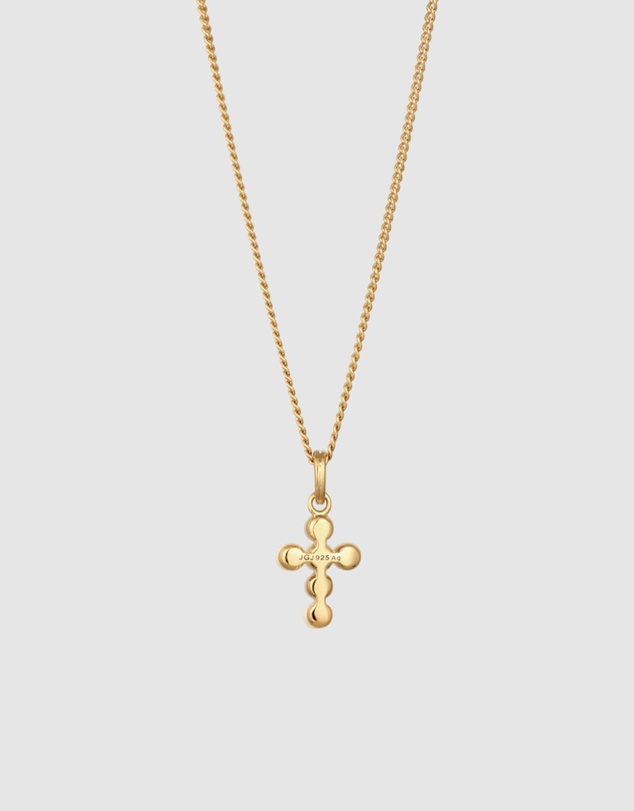 Elli Jewelry - Necklace Cross Pearl Communion 925 Sterling Silver Gold-Plated