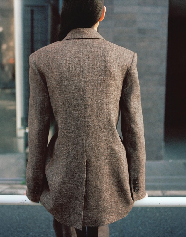 M.N.G - Herringbone Double-Breasted Suit Blazer