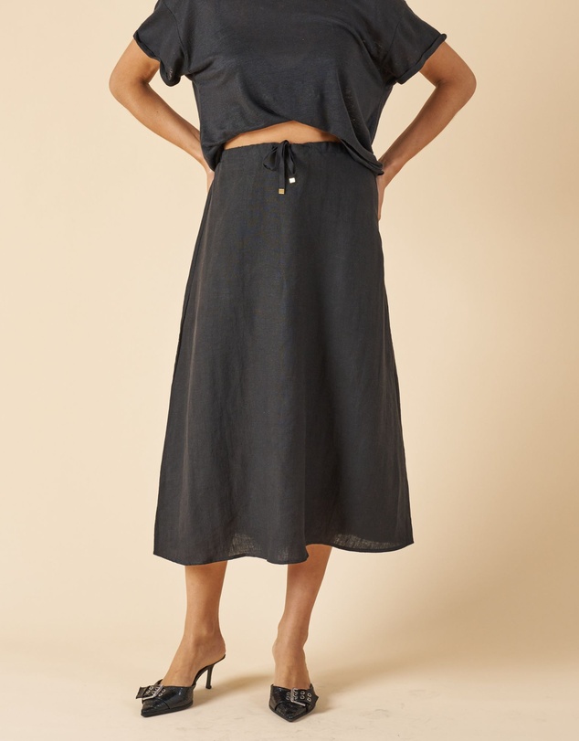 CAMIXA - Maddie Linen Midi Skirt