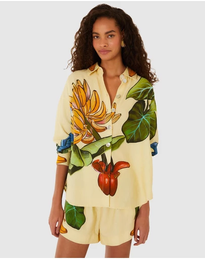 Farm Rio - Banana Grapes Yellow Shirt