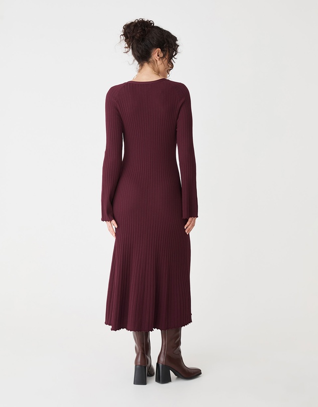 Forcast - Danica V-Neck Rib Knit Dress