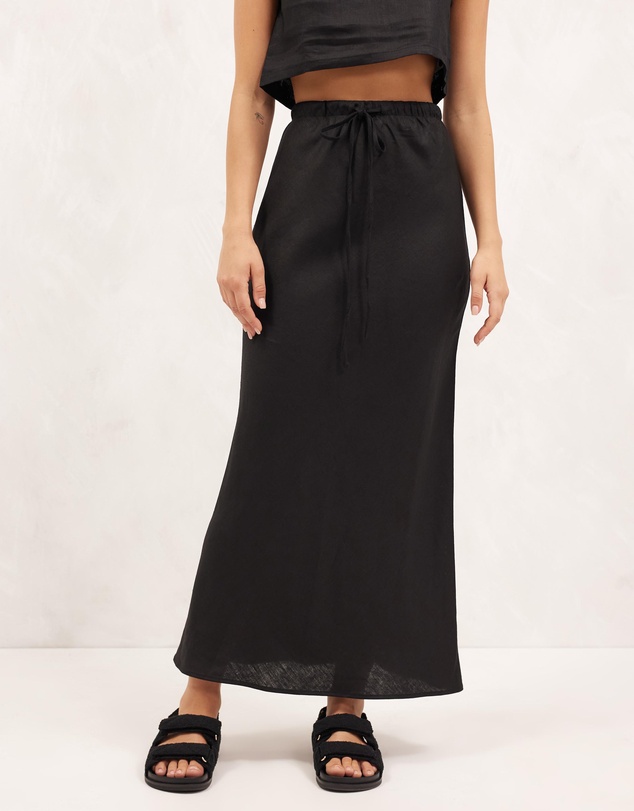 AERE - Linen Maxi Skirt