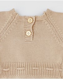 WITH LOVE FOR KIDS - Long Sleeve Knitted Romper - Babies