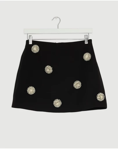 Revibe - Repaired BY JOHNNY. Priscilla Pearl Mini Skirt - AU 10
