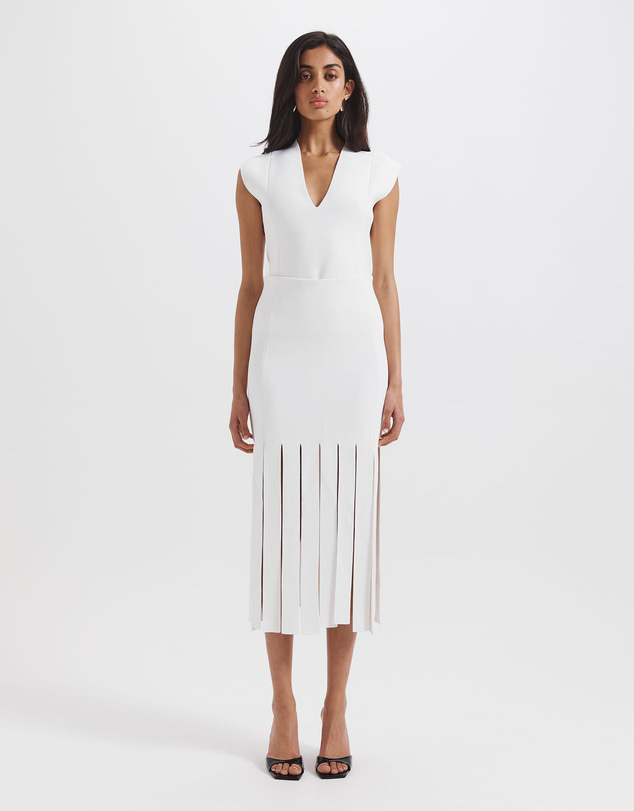 SABA - Mia Milano Panel Fringe Skirt