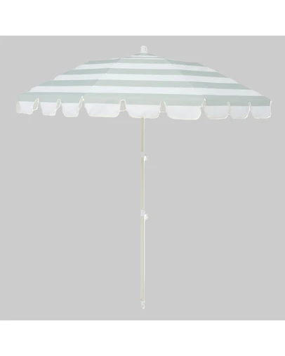 Sunnylife - Compact Beach Umbrella - Sea Sage Stripe
