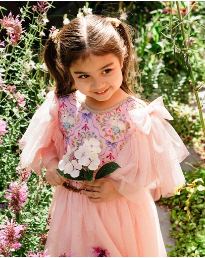 Fleur Harris - 'Bunnies & Bows' Sparkling Tutu Dress in Pink