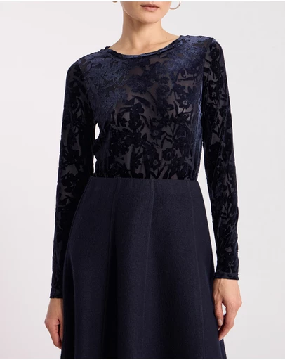 David Lawrence - Aster Velvet Burnout Top