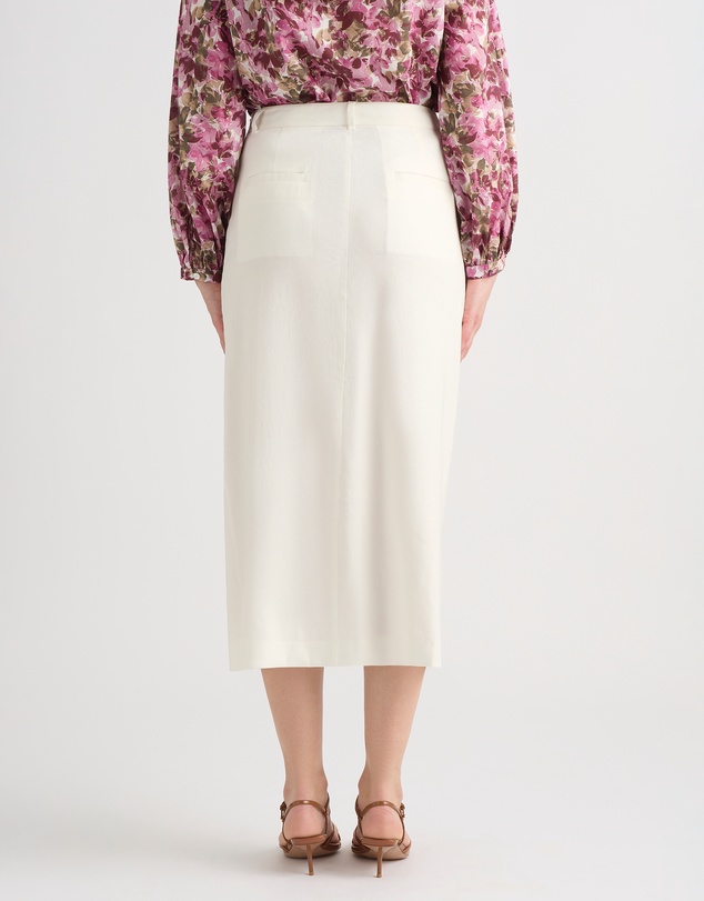 David Lawrence - Janis Linen Blend Column Skirt