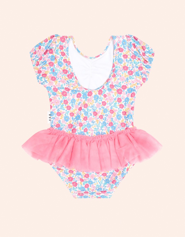Huxbaby - Vintage Floral Peplum Swimsuit - Babies-Kids