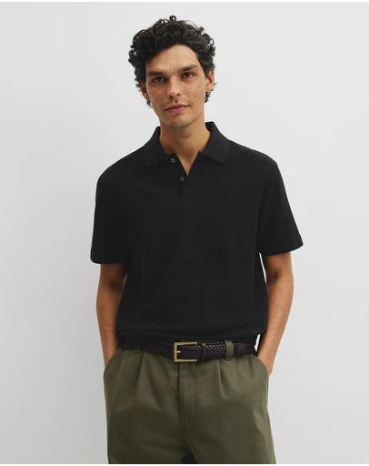 Country Road - Short Sleeve Waffle Button Polo