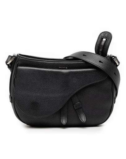 Pre-Loved by Azura Reborn - Pre-Loved Grained Calfskin Saddle Soft Bag