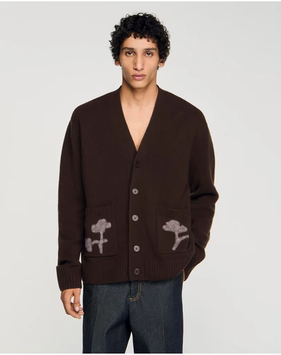 Sandro - Flannel Flower Cardigan