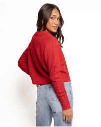 Petal & Pup - Naya Collar Cardigan - Red