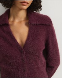 Atmos&Here - Adella V-Neck Polo Cardigan
