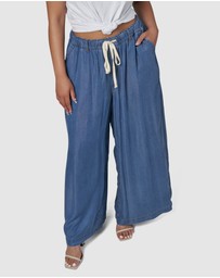 Indigo Tonic - Blake Chambray Wide Leg Pants