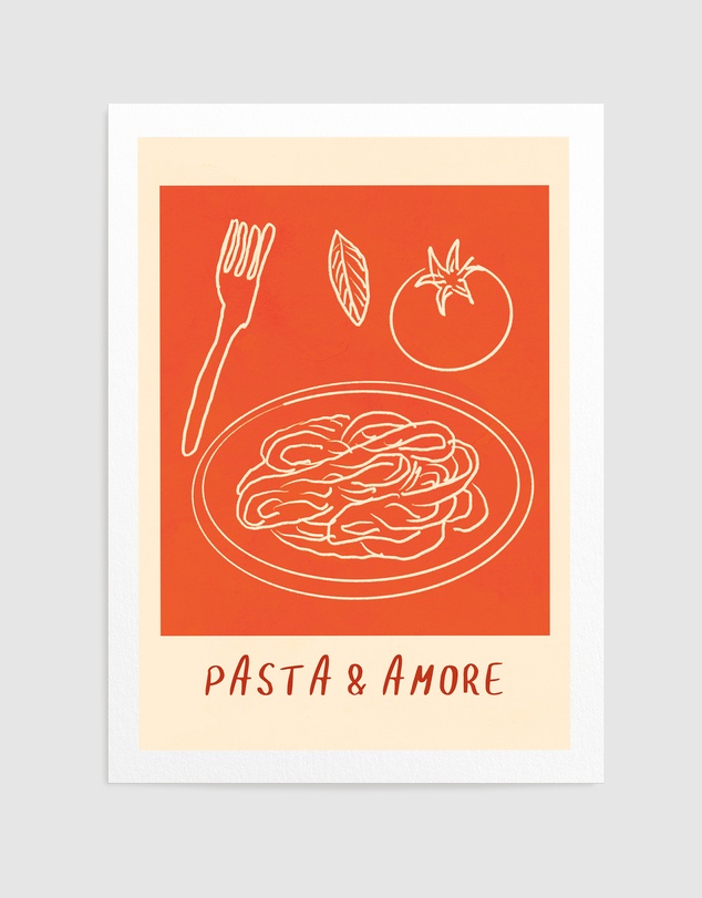 Olive et Oriel - Pasta And Amore by Treechild Art Print
