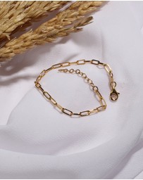 Elli Jewelry - Bracelet Links Charm Holder Basic in 925 Sterling Silver Gold Plated