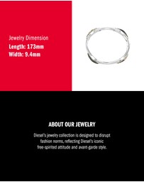 Diesel - D Logo Silver Bracelet