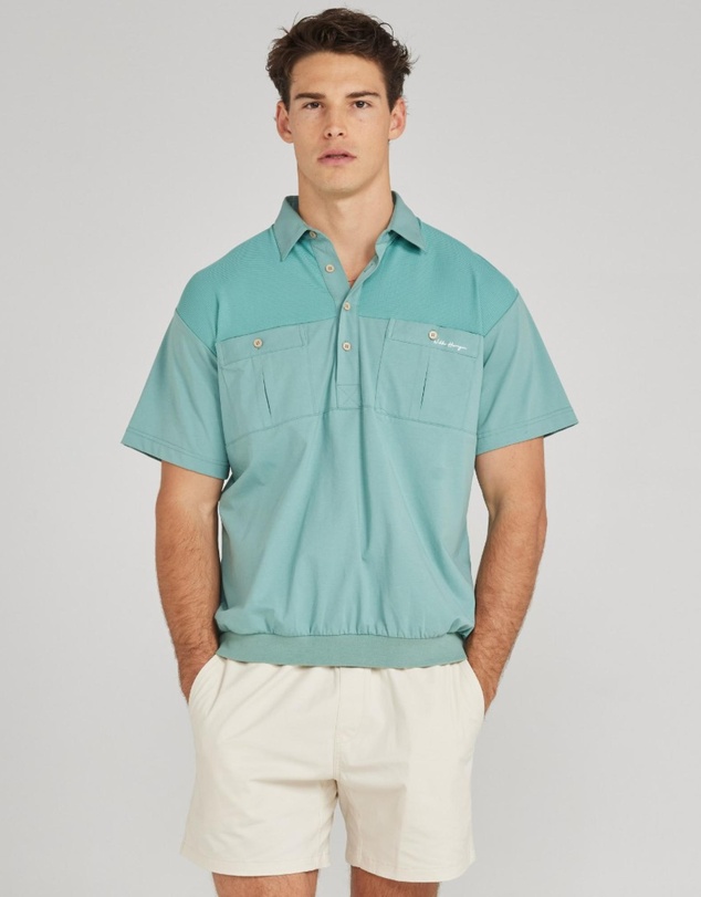 Horrigan - Santorini Pale Turquoise Pullover Polo