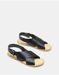 Just Because - Cleo Leather Slingback Flats