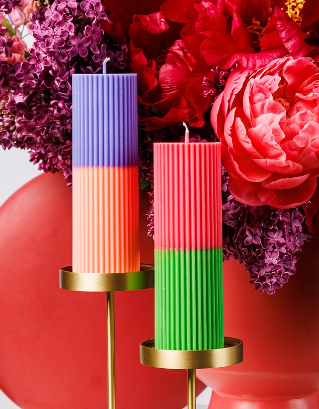 XRJ Celebrations - Pillar Two-Tone Tigerlily Candle