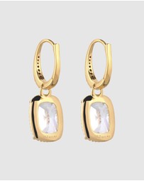 Elli Jewelry - Zirconia Statement Hoops in Gold-Plated 925 Sterling Silver