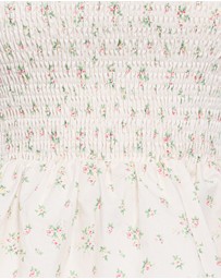 Petal & Pup - Remira Smocked Ruffle Top - White Betty