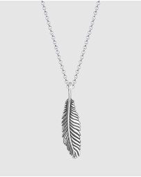 Kuzzoi - ICONIC EXCLUSIVE - Necklace Feather Bird Oxide 925 Sterling Silver