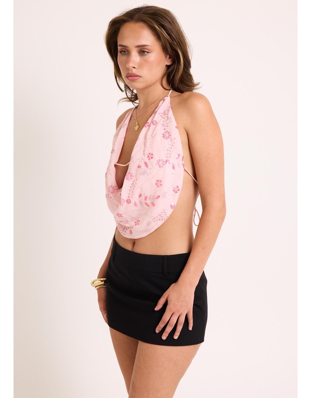 Alice In The Eve - Zara Cowl Sequin Top