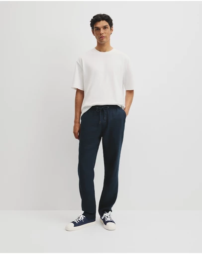 Country Road - Relaxed Fit Linen Drawcord Pant