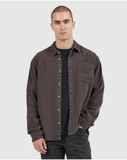 Rolla's - Heavy Weave Long Sleeve - Dark Brown